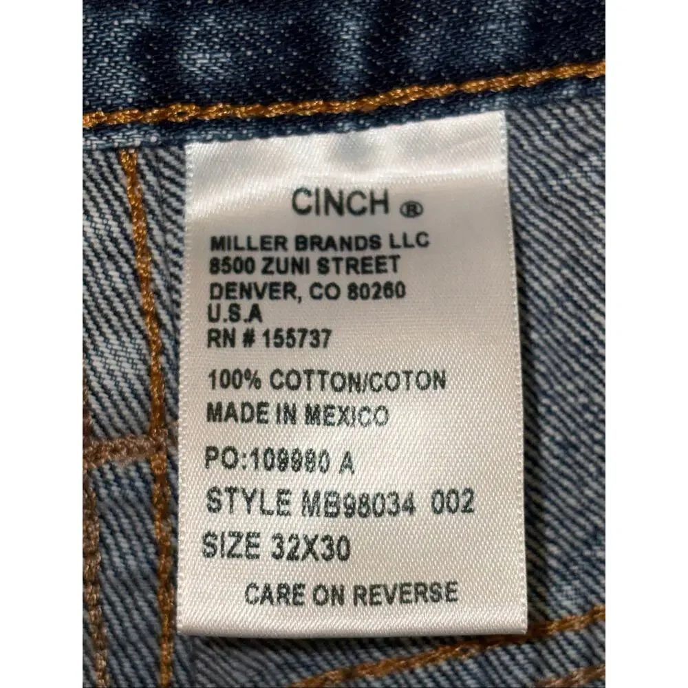 Cinch Jeans Mens 32x30 Relaxed Fit  Denim Pants Excellent preowned condition